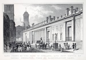 East Front of the Bank of England og New Tower of the Royal Exchange fra St Bartholomew Bank, fra 